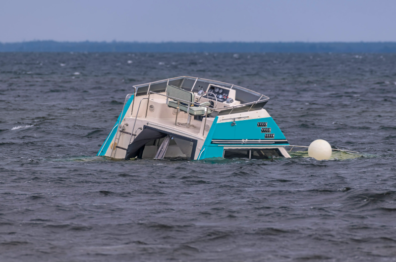 Boating accident.